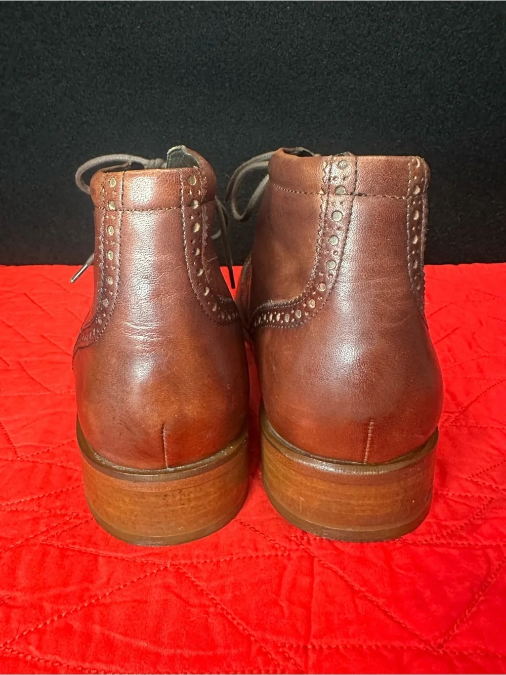 Cole Haan Brown Leather Wingtip Chukka Boots